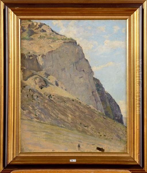 Paysage Montagneux Anime Oil Painting by Edouard John E. Ravel