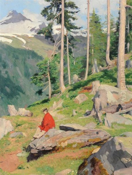 Lisiere De Foret, Bortelhorn Oil Painting by Edouard John E. Ravel