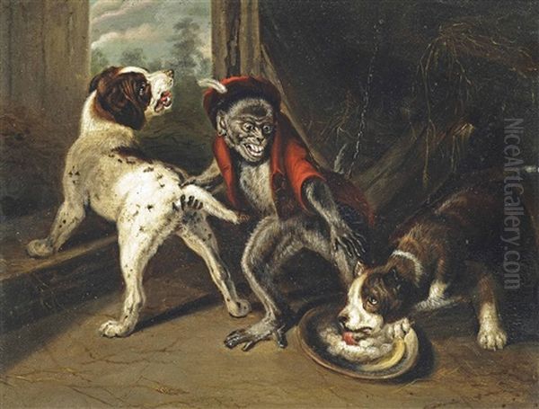 The Mischievous Monkey Oil Painting by Samuel Raven