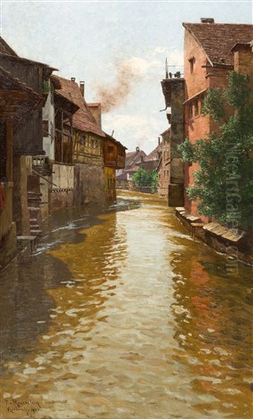 Partie Aus Bruchsal Oil Painting by Paul von Ravenstein