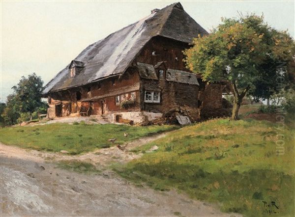 Schwarzwaldhaus Oil Painting by Paul von Ravenstein