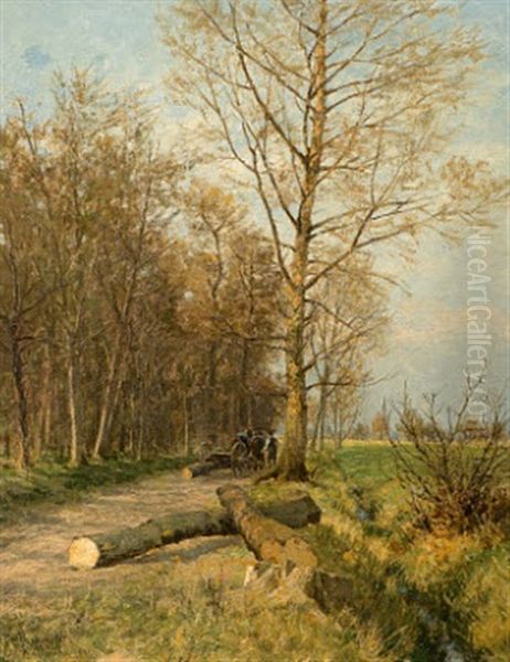 Waldweg Oil Painting by Paul von Ravenstein