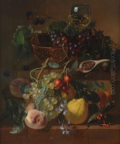 Still-life With Fruit Oil Painting by Adriana Van Ravenswaay