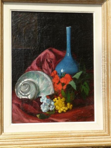 Nature Morte Au Nautile Oil Painting by Gaston Bonfils