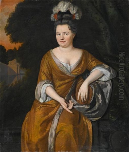 Portrait Einer Edlen Dame (furstin Von Waldeck-pyrmont?) Oil Painting by Nicholas van Ravesteyn II