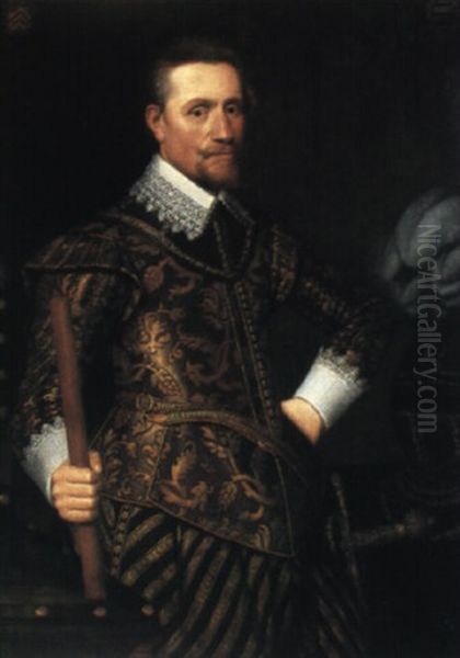 A Portrait Of A Nobleman As An Officer Oil Painting by Anthony van Ravesteyn the Younger