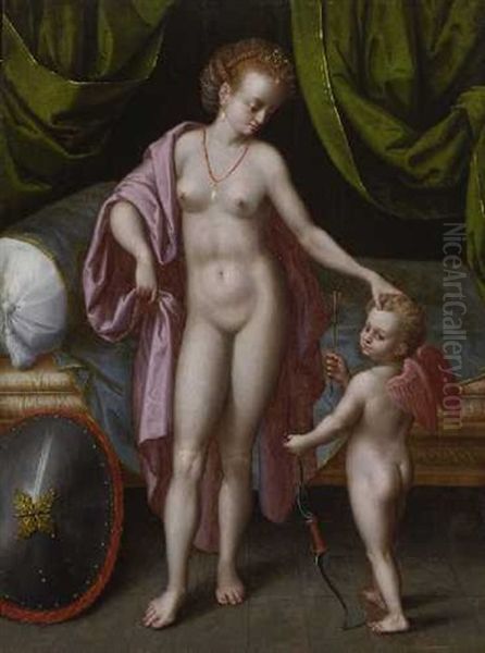 Venus Und Amor Oil Painting by Dirk de Quade van Ravesteyn