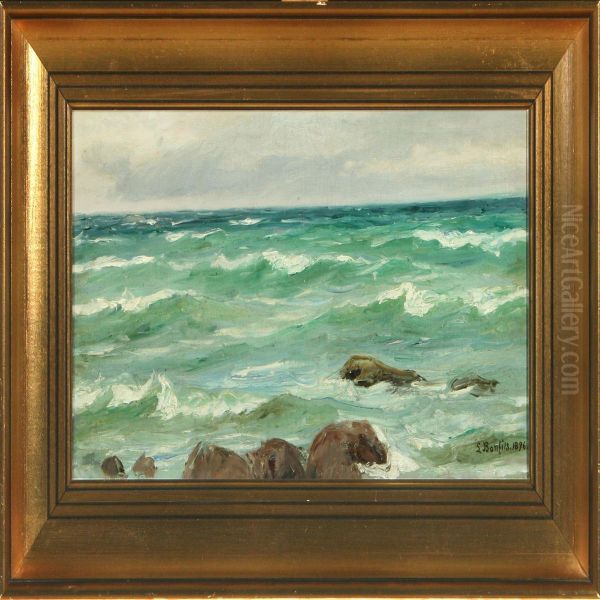 Seascape Oil Painting by Louise Bonfils