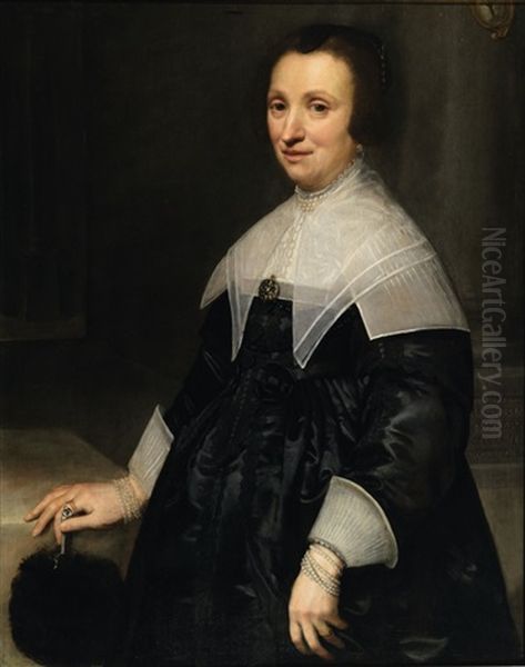 Portrait Of Lucretia Van Der Meulen Oil Painting by Jan Anthonisz Van Ravesteyn