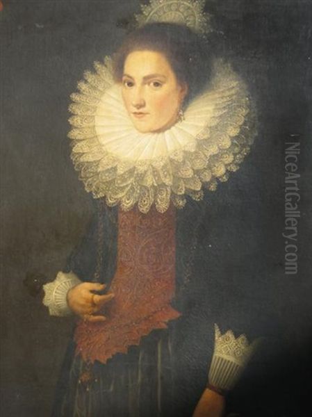 Portrait De Femme Oil Painting by Jan Anthonisz Van Ravesteyn