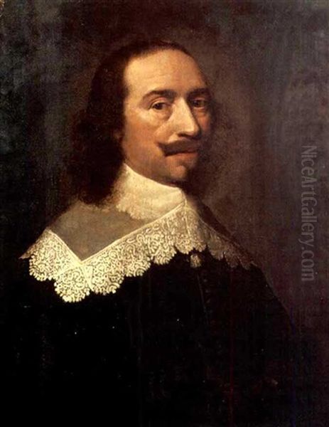 Portrait De Gentilhomme Oil Painting by Jan Anthonisz Van Ravesteyn