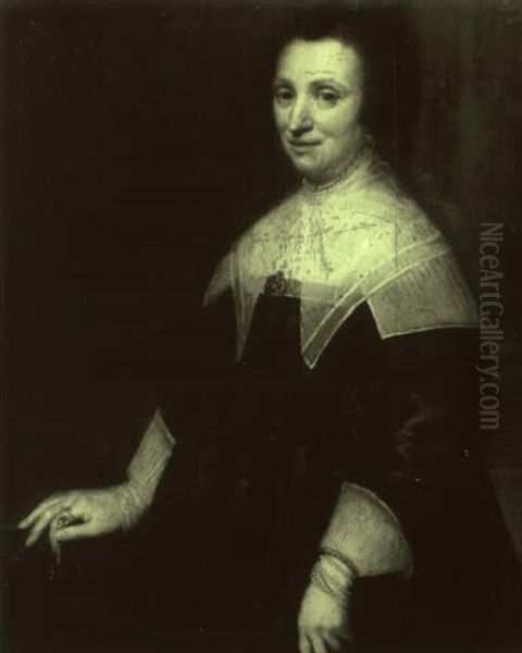 Portrait Of Lucretia Van Der Meulen Oil Painting by Jan Anthonisz Van Ravesteyn