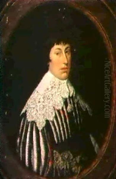 Bildnis Eines Vornehmen Jungenmannes Mit Spitzenkragen Oil Painting by Jan Anthonisz Van Ravesteyn