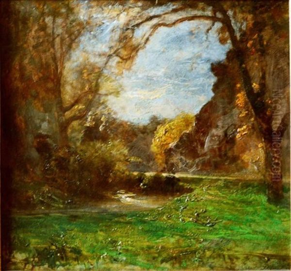 Route Des Gorges De La Fusa Oil Painting by Auguste Francois Ravier