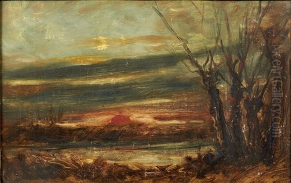 Coucher De Soleil Oil Painting by Auguste Francois Ravier