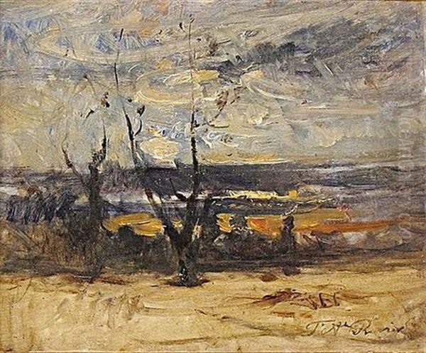 Paysage Aux Arbres Oil Painting by Auguste Francois Ravier