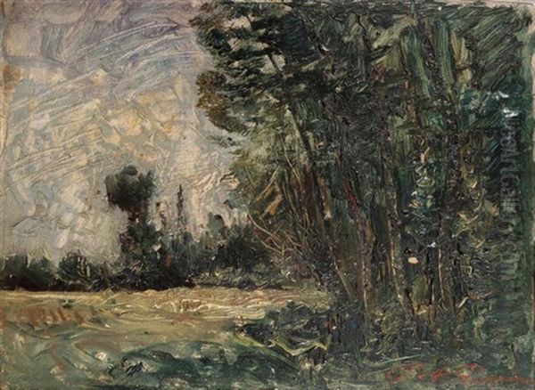 Foret Oil Painting by Auguste Francois Ravier