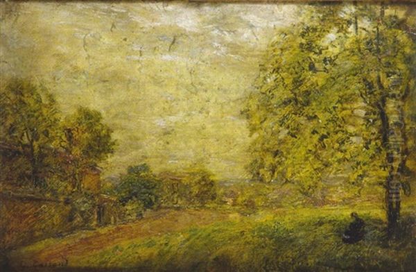 Paysage Oil Painting by Auguste Francois Ravier