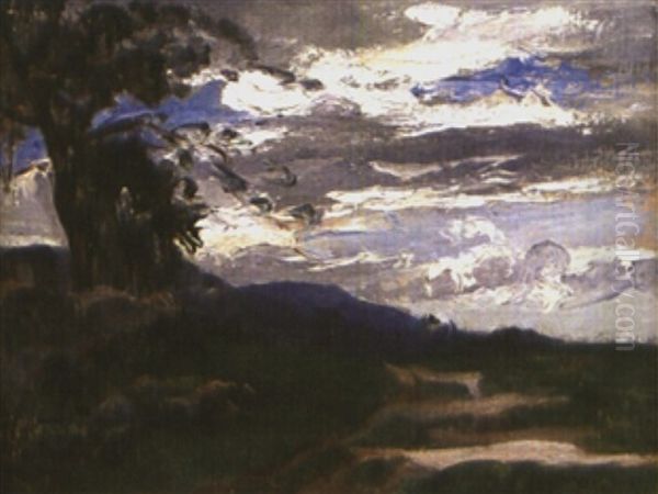 Un Ciel D'orage Oil Painting by Auguste Francois Ravier