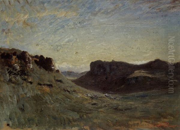 Paesaggio Alpestre Oil Painting by Auguste Francois Ravier