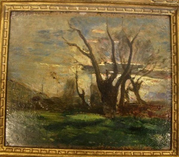 Paysage Aux Arbres Oil Painting by Auguste Francois Ravier