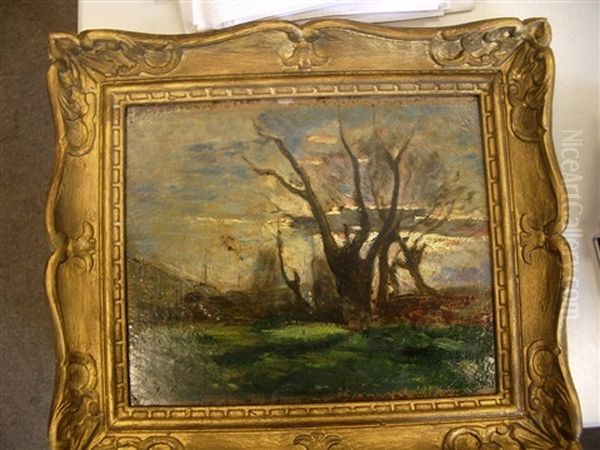 Paysage Aux Arbres Oil Painting by Auguste Francois Ravier