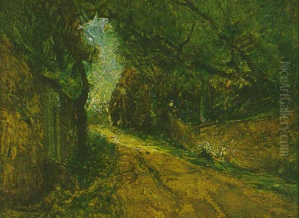 Chemin De Cremieu A Optevoz Oil Painting by Auguste Francois Ravier