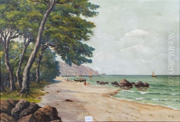 Bord De Mer Anime Oil Painting by Anatole Paul Ray