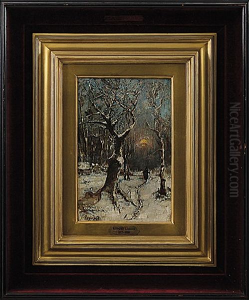 Paesaggio Innevato Oil Painting by Lodovico Raymond