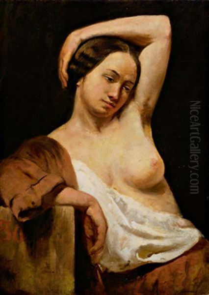 Bildnis Einer Jungen Frau - Studio Di Figura Feminile Oil Painting by Lodovico Raymond