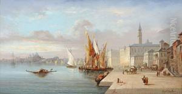 Vue De Venise Oil Painting by Ferdinand Bonheur