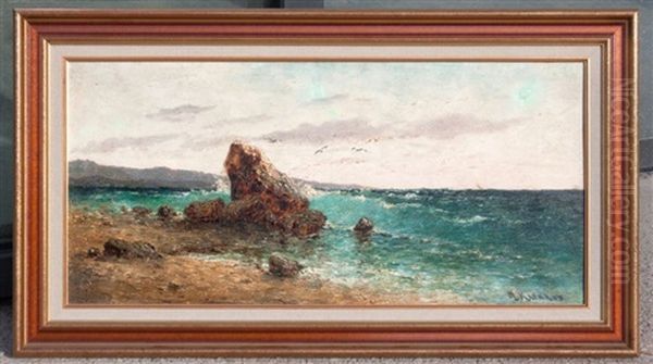 Bord De Mer Vers Alger Oil Painting by Marius Raynaud