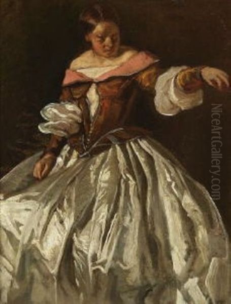 Junge Dame Oil Painting by Ferdinand von Rayski