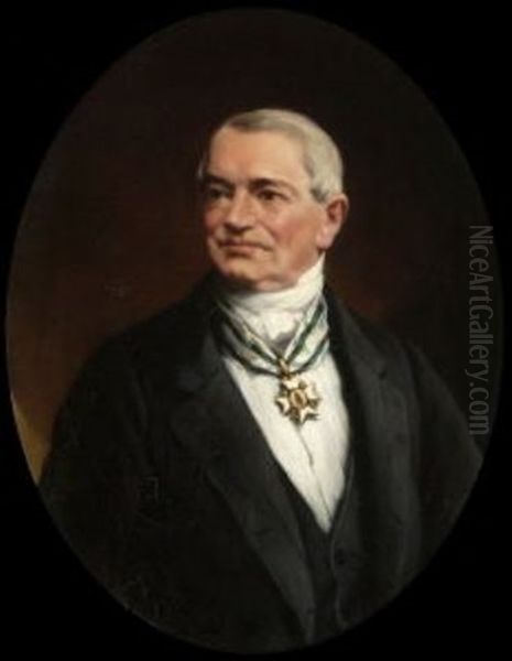 Appellationsgerichtprasident Friedrich Von Criegern Oil Painting by Ferdinand von Rayski