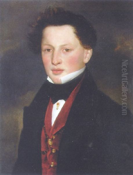 Freiherr Von Friesen Oil Painting by Ferdinand von Rayski