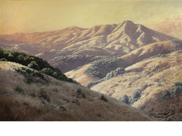 Mount Tamalpais From Near Mill Valley, Marin County, California Oil Painting by Louis Edward Rea