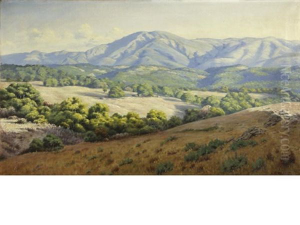 Mount Hood From Near The Ruins Of Jack London's Home, Sonoma County, California Oil Painting by Louis Edward Rea