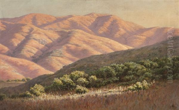 Sun's Last Rays, Marin County, Calif. Oil Painting by Louis Edward Rea