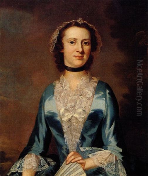 Portrait Of A Lady (mrs. David Garrick?) Oil Painting by Katherine Read