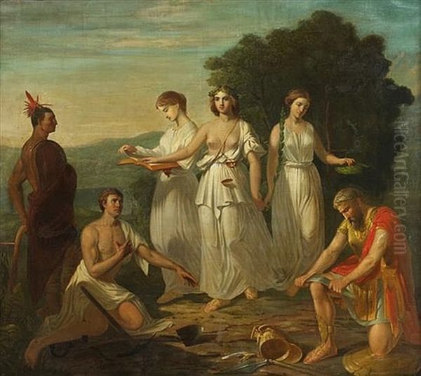 Allegory Of The Settlement Of The West Oil Painting by Thomas Buchanan Read