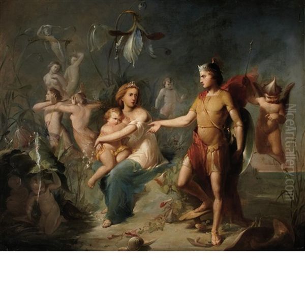 A Midsummer Night's Dream: The Conflict Of Titania And Oberon Oil Painting by Thomas Buchanan Read