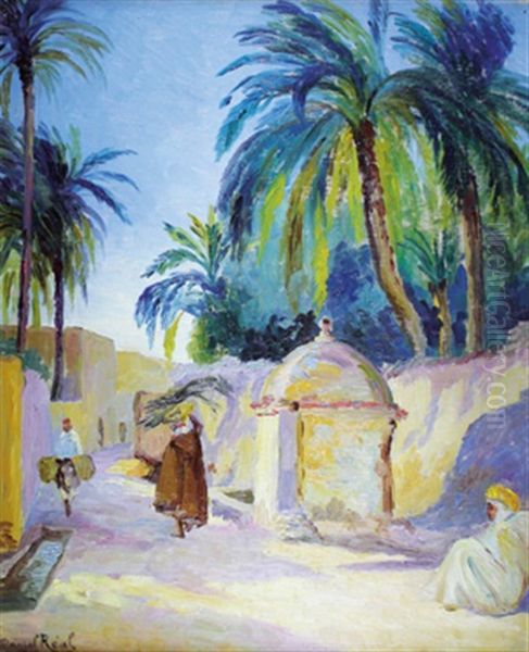 Rue De Village En Afrique Du Nord Oil Painting by Daniel Real