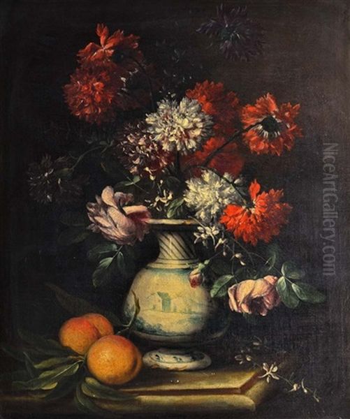 Bouquet Sur Un Entablement Oil Painting by Tommaso Realfonso