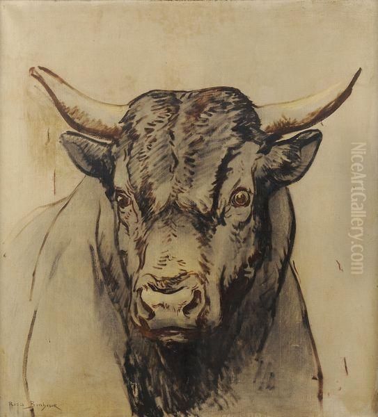 Tete De Taureau Oil Painting by Rosa Bonheur