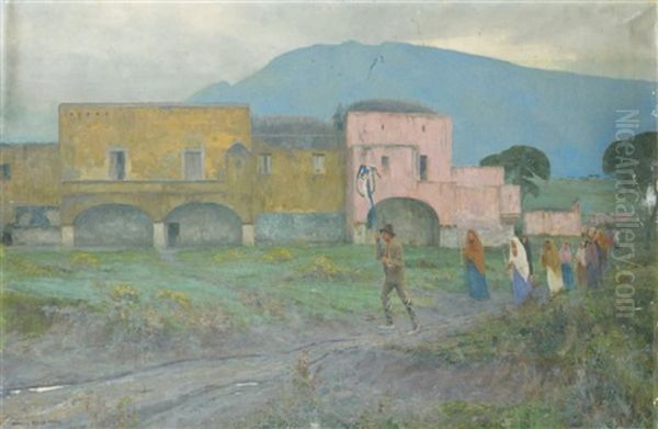 Procession Oil Painting by Maurice Realier-Dumas