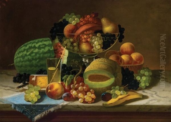 Bountiful Still Life Oil Painting by Carducius Plantagenet Ream