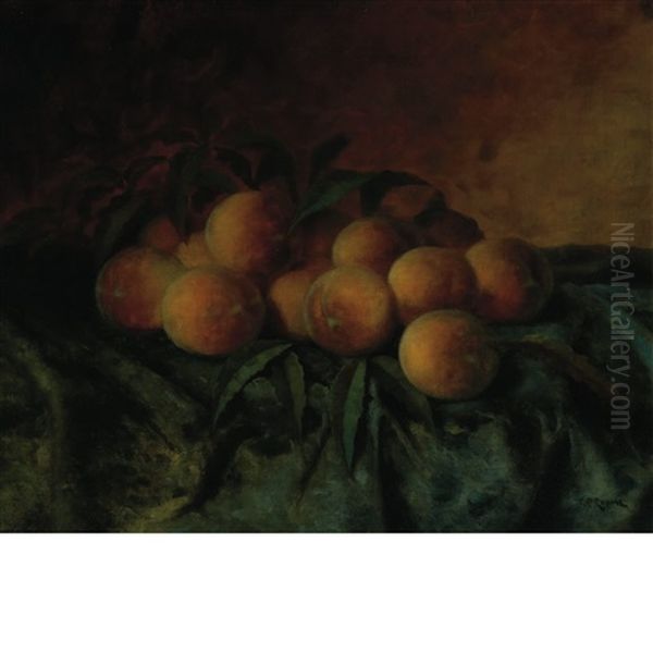 Peaches Oil Painting by Carducius Plantagenet Ream