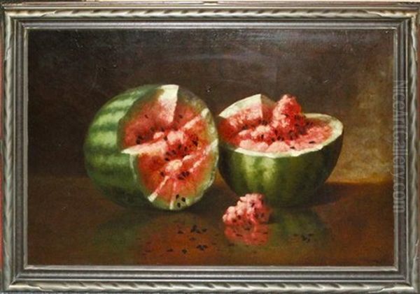 Watermelon Oil Painting by Carducius Plantagenet Ream