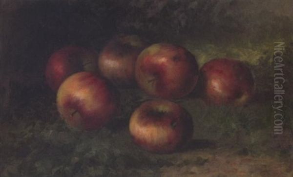 Still Life With Apples Oil Painting by Carducius Plantagenet Ream