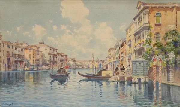 Canal Grande Oil Painting by Emilio Boni